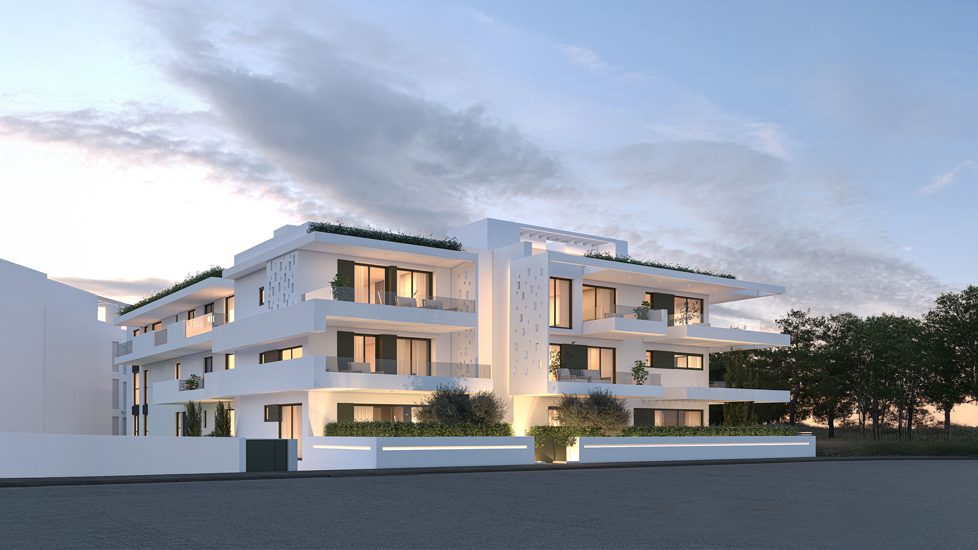 GREEN MELAKIS THE OLIVE WHITE RESIDENCE HRAKLEIO EXTERIOR DESIGN
